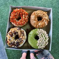 Box mix of four at Piaf Repostería Alternativa in Guadalajara