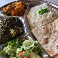 Saag tofu combo plate at Aroma Cuisine of India in Castro Valley