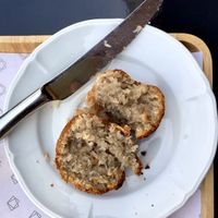 Rocher Rebel Vegan (bananas and coconut) Taste is similar to macaroons.   at Chambelland in Paris