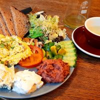 Breakfast plate at Relax na Wilczej in Warsaw