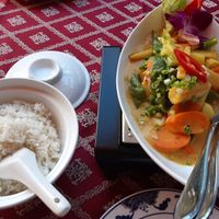 Yellow curry with sticky rice at Zur Lotus in Oensingen