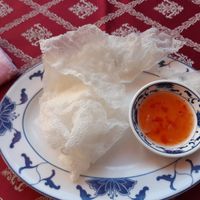 Rice crackers with sweet chilli at Zur Lotus in Oensingen
