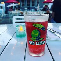 Cranberry shandy!  at Exit Zero Filling Station in Cape May