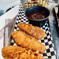 Pretenders with fries   at Exit Zero Filling Station in Cape May