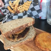 Impossible Burger Close Up !!!  at Exit Zero Filling Station in Cape May