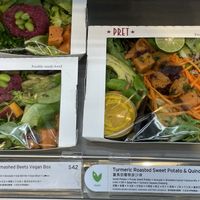 Vegan salads available  at Pret A Manger - AIA Tower in Hong Kong Island
