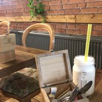 Frothy vanilla milkshake   at Wellbeing Lounge in Keighley