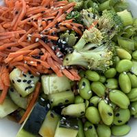 Teriyaki brown rice bowl 🥦   at Elixir in Mammoth Lakes