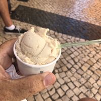 Small tub of beanut butter ice cream   at Gelateria Crema di Gelato in Lagos