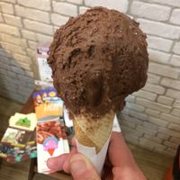 Massive chocolate soya cone!! at Gelateria Crema di Gelato in Lagos