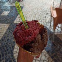 Blueberry & Soy chocolate. at Gelateria Crema di Gelato in Lagos