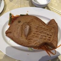 Taro fish at Lotus Pond Vegetarian Restaurant in Scarborough