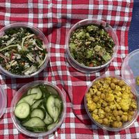 Yummy salads  at Relish in Provincetown