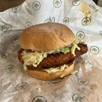 Nashville Hot Chicken Sandwichh  at Plant Power Fast Food in Redlands