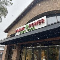 It snowed here once.  at Plant Power Fast Food in Redlands