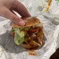 Western burger  at Plant Power Fast Food in Redlands