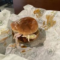 Nashville Hot Chicken Sandwich  at Plant Power Fast Food in Redlands