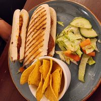 Falafel panini at The Ludoquist in Croydon