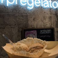 Yuzu honey sorbet and brown rice caramel gelato ?  at Premarché Gelateria in Tokyo