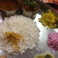 Vegetarian lunch taali set at Indus Ray in Kobe