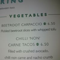 veggie dishes at BHX - All Bar One - T2 Airside in Birmingham