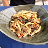 Pasta with mushrooms and garlic at Kanela & Garyfallo in Ioannina