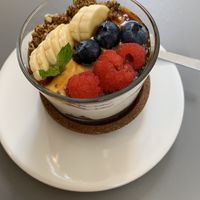 Soy yoghurt with granola and fruits at Umami Good Food in Tenerife