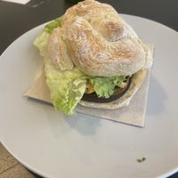 Sandwich with aubergine and smoked vegan cheese at Umami Good Food in Tenerife