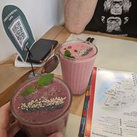 Fruchtsmoothies mit Gedöns, sehr sehr lecker! at Umami Good Food in Tenerife
