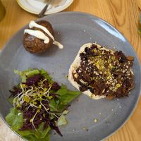 Mushroom Shawarma lived up to umami name but odd to gave potato instead of pitta at Umami Good Food in Tenerife