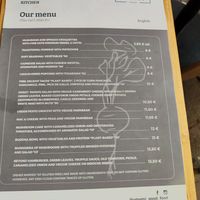 The menu at Umami Good Food in Tenerife