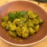 GREEN PESTO GNOCCHI WITH PARMESAN VEGGIE at Umami Good Food in Tenerife