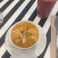 Tomato and bean soup at Umami Good Food in Tenerife