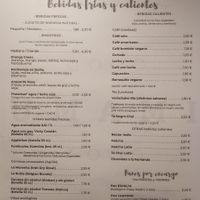 Carta de bebidas at Umami Good Food in Tenerife