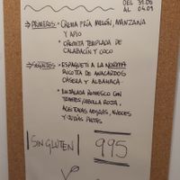 Menu del día!! at Umami Good Food in Tenerife