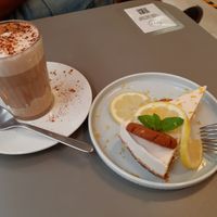 Tarta de limón y barraquito vegano! at Umami Good Food in Tenerife