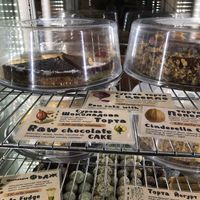 Raw cakes on display at SunMoon - Solunska in Sofia