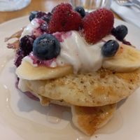 Coconut pancakes at Eatwell in Beckenham