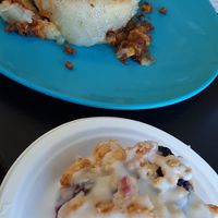 Shepherds pie and blueberry scone at Apron Strings in Ocean Springs