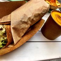 Soup of the day & GF wrap !  at kastami'S in Vigo