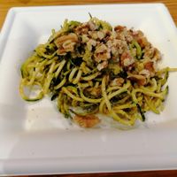Cordas (zucchini spaghetti) at Avocado Bar in Rome