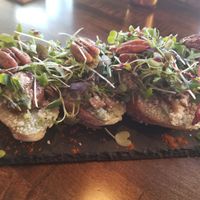 Wild mushroom bruschetta at Sage and Cinder in Mukilteo