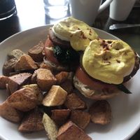 Tofu eggs Benedict  at Sage and Cinder in Mukilteo