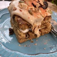 Vegan carrot cake  at La Casa Organica in Santiago
