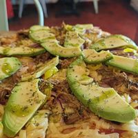 Pizza sem glúten at La Casa Organica in Santiago