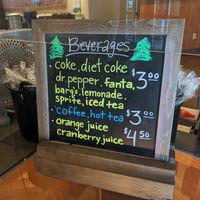 Drinks at Annie Creek Restaurant and Gift Shop in Crater Lake Hwy