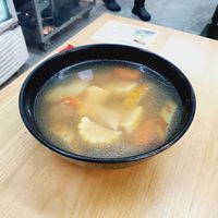 Old cucumber soup. Contain corn, old cucumber and mock lamb meat at Yuan Xiang Vegetarian Food 圆香素食 - Tampines in East Singapore