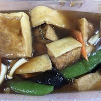 Hong-shao beancurd through grab food  at Yuan Xiang Vegetarian Food 圆香素食 - Tampines in East Singapore