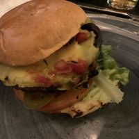Falafel and spinach burger with chips. It had so much flavor.    at All Bar One - Waterloo in South East London