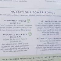 part of menu - vegan options labelled  at All Bar One - Leicester Square in London